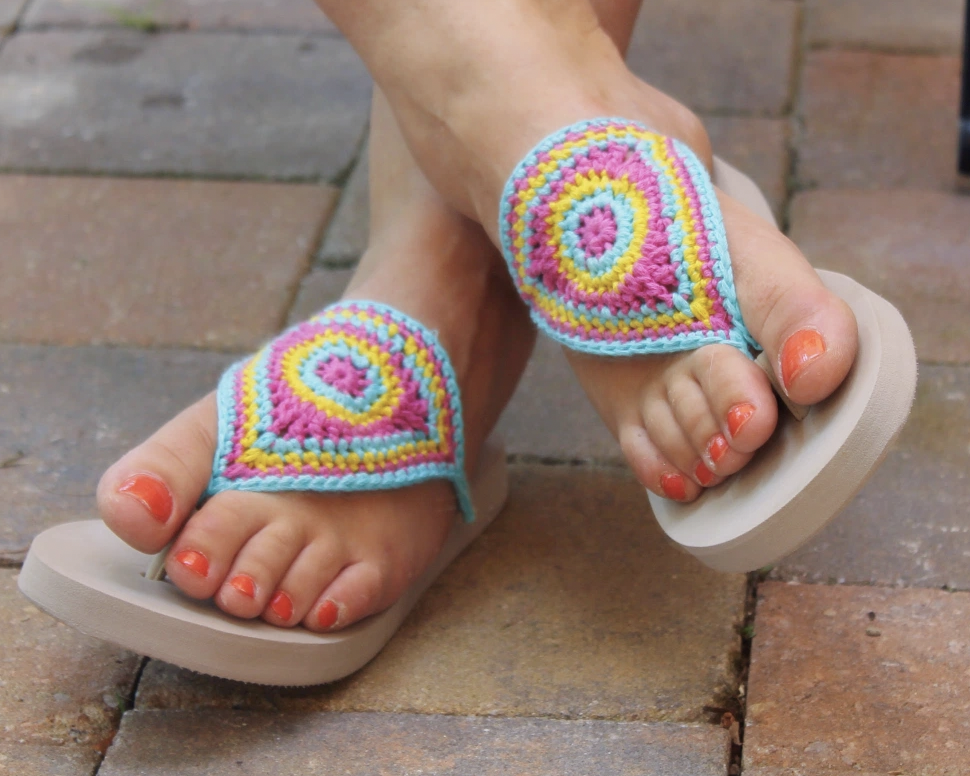 Crochet Sandals Free Pattern - Crochet Dreamz
