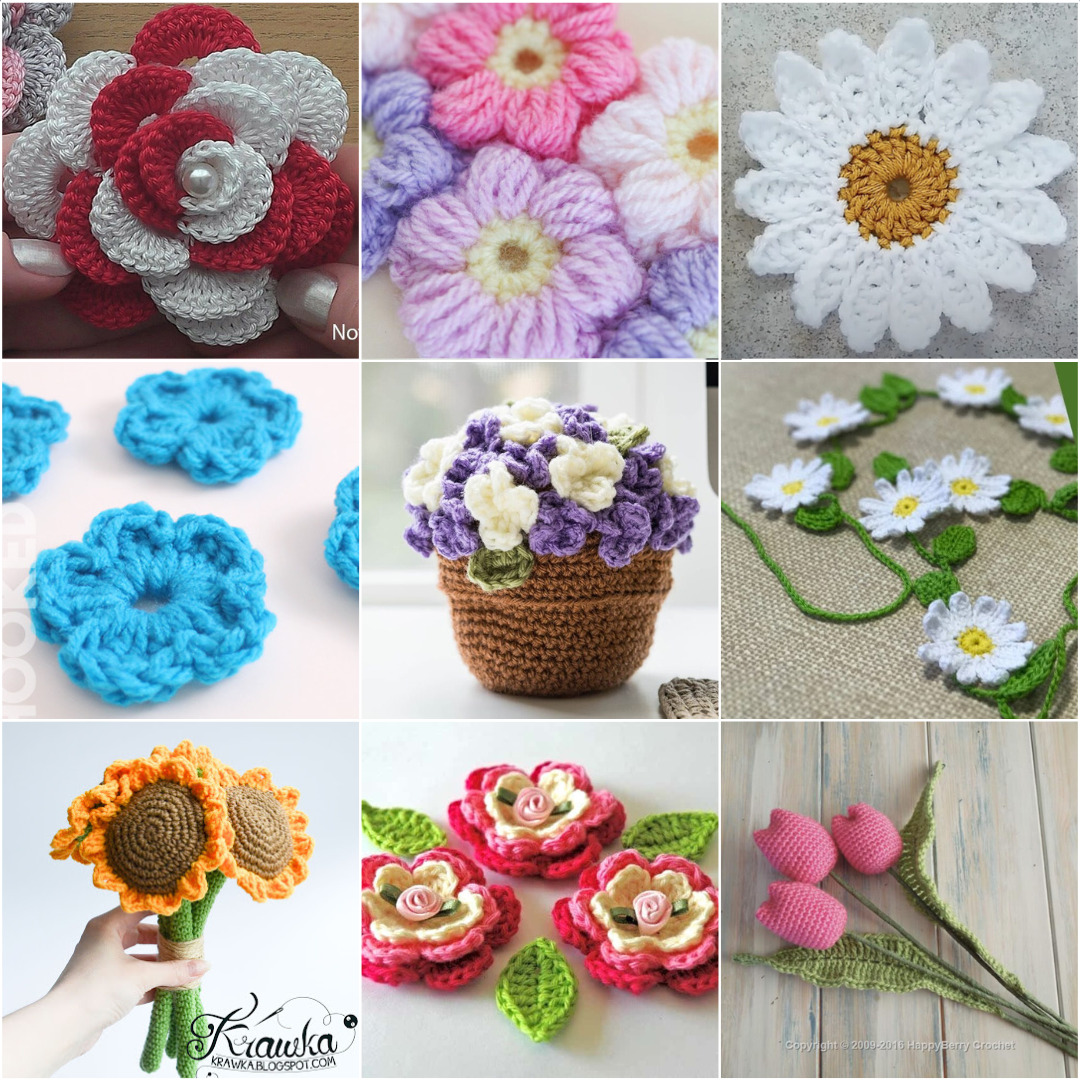 Crochet Color Combination: Green, Pink & White - Daisy Cottage Designs