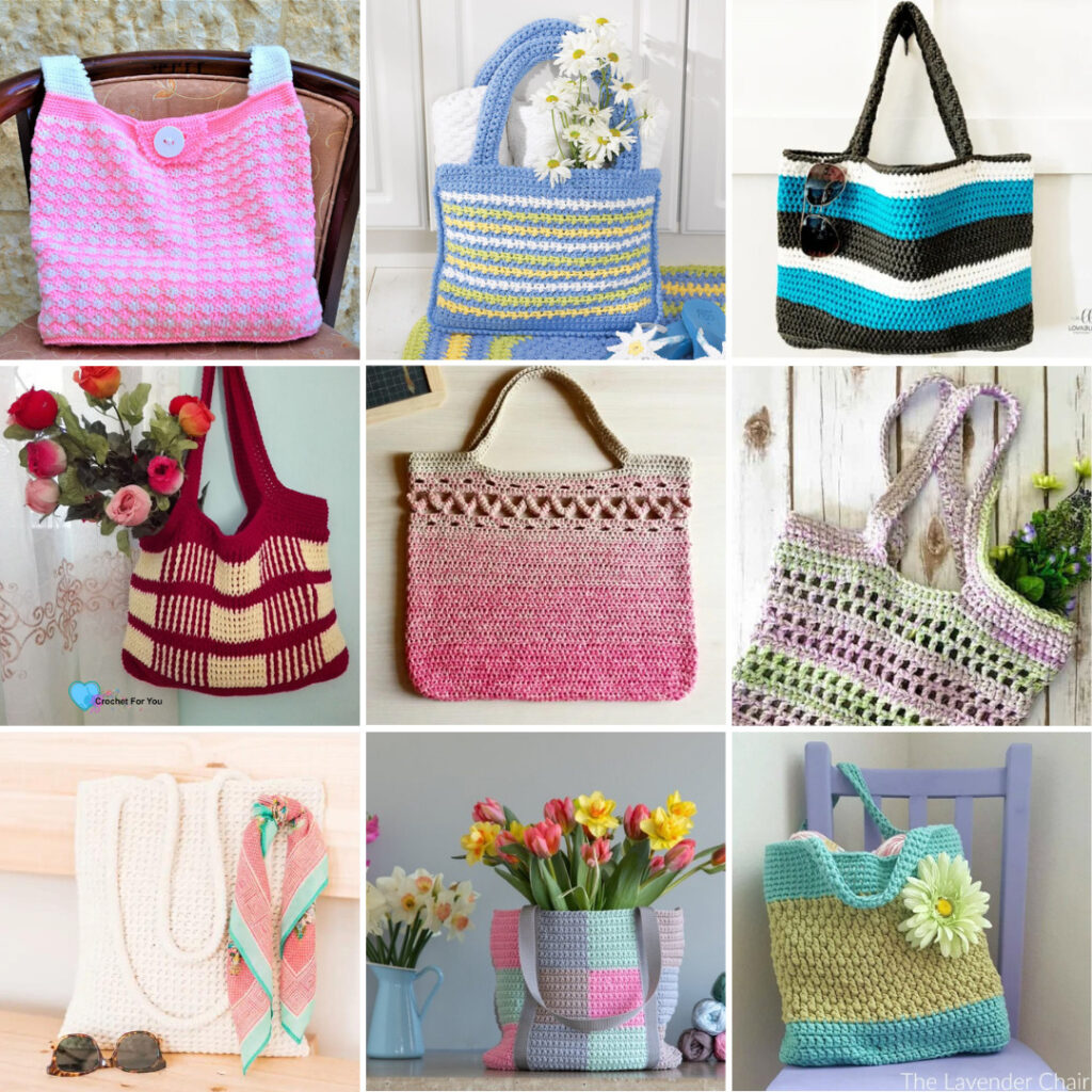 10+ Easiest Crochet Tote Bag Patterns (free and stylish!) - Little ...