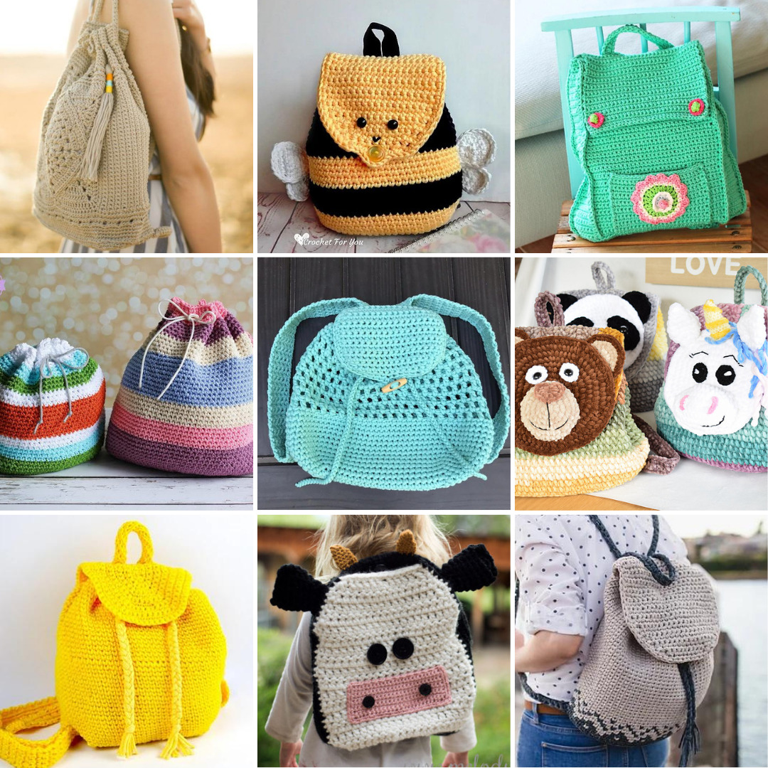 15+ Cute and Trendy Crochet Backpack Patterns for Everyday Use in