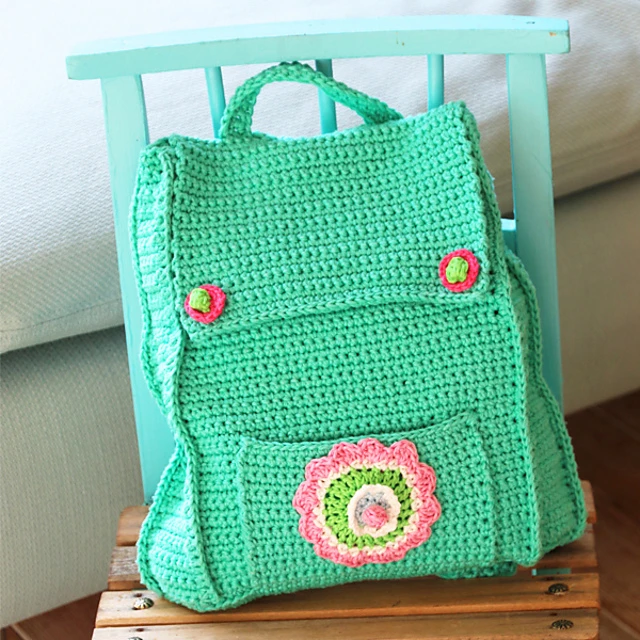 Crochet Tapestry Mini Backpack Purse - Yarn & Hooks