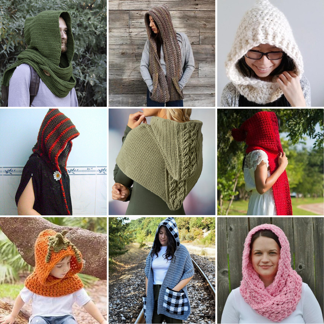 12 Cozy and Cute Free Crochet Hood Patterns (with photos