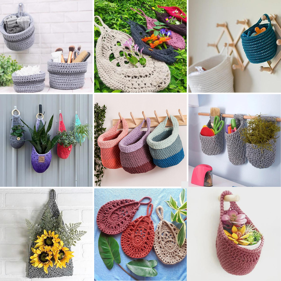 Julie Basket Crochet Pattern, Planter Cover Free Pattern