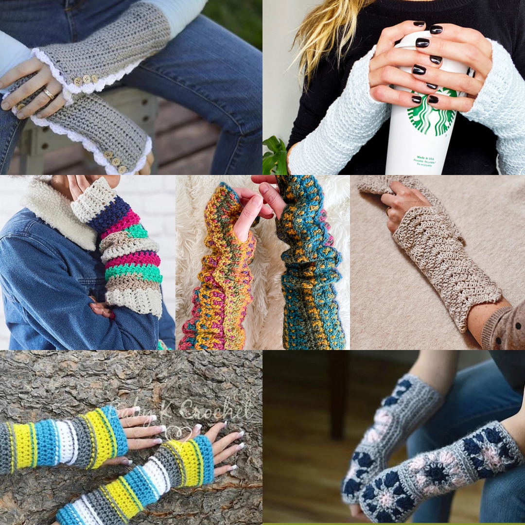 7+ Warm and Cozy Crochet Arm Warmer Patterns (free!) - Little World of  Whimsy