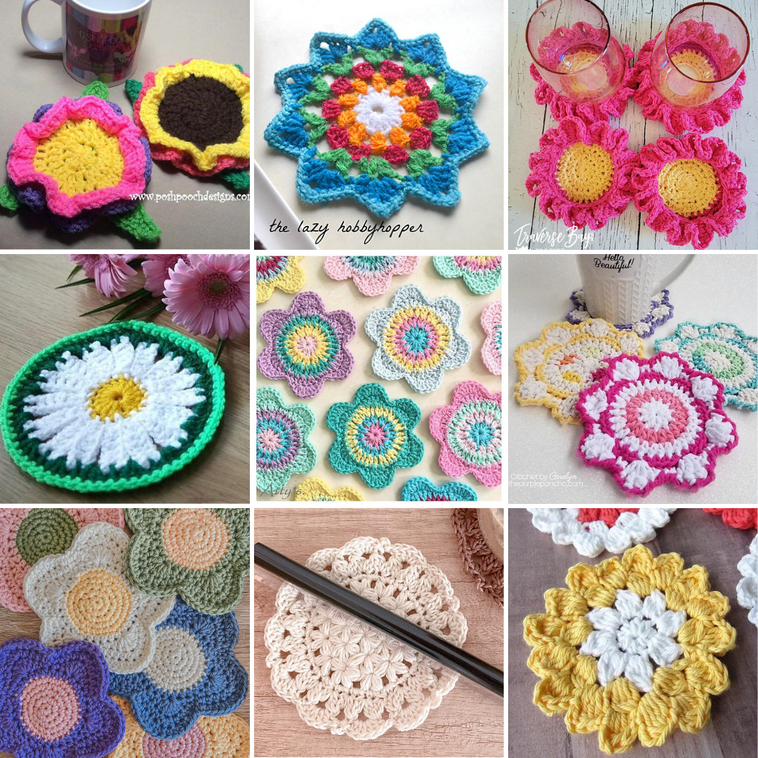 Beginner-Friendly Daisy Flower Coaster - FREE Pattern + Video