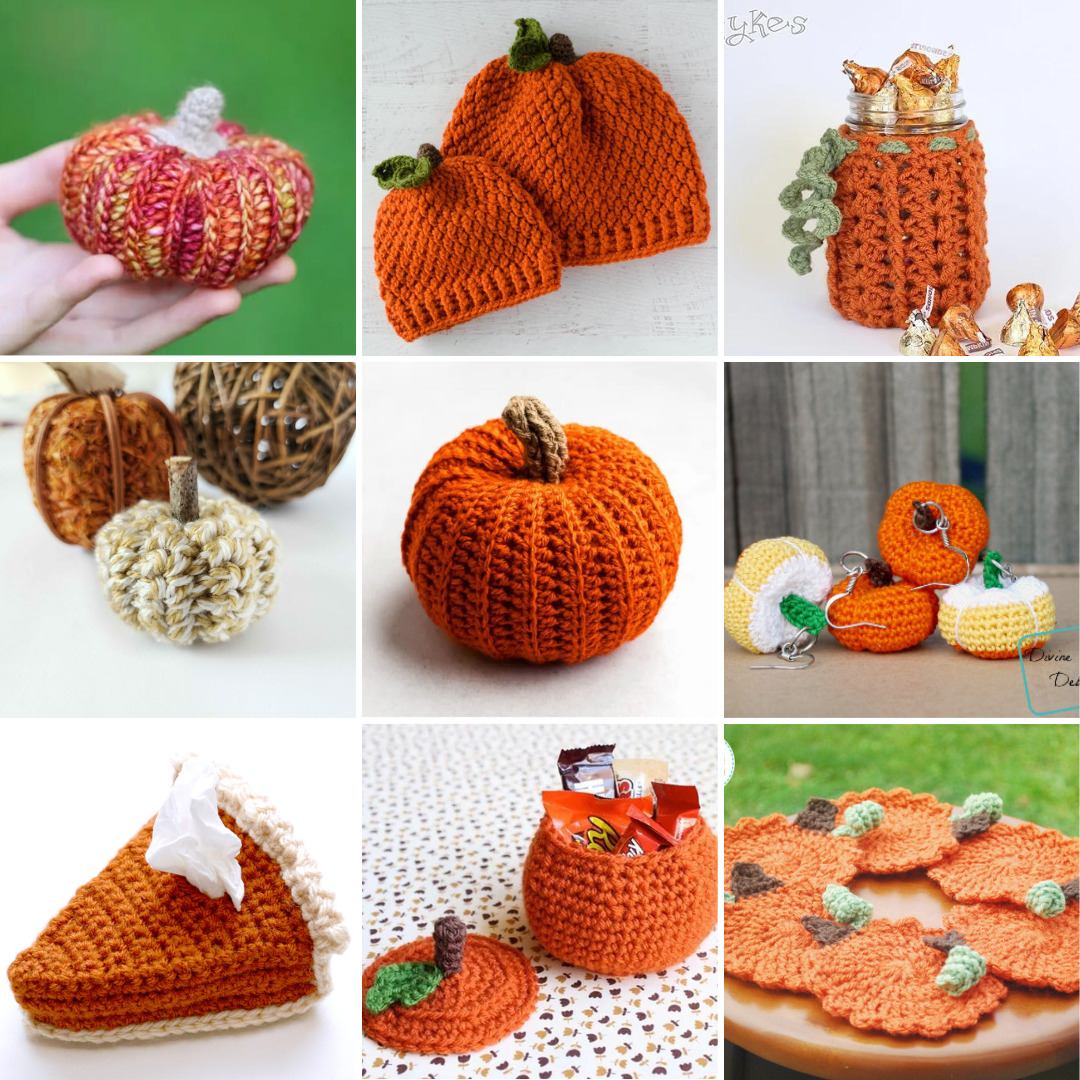10+ Free Patterns For Knitted Pumpkins