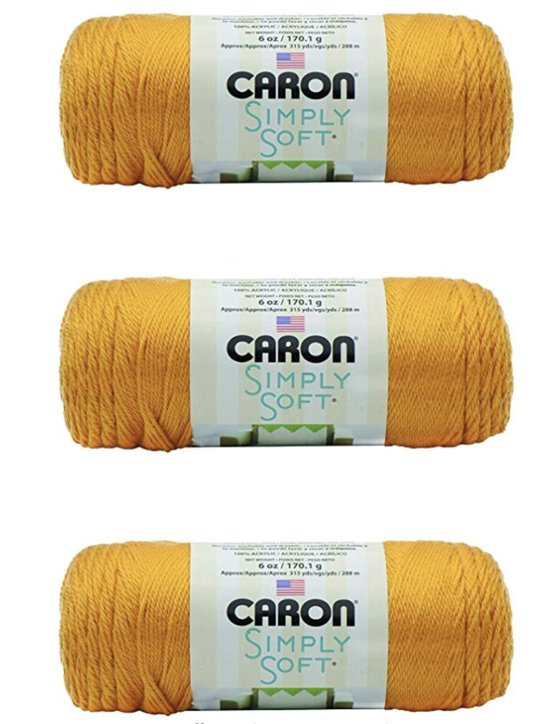 I've been using (new) white Caron Simply Soft acrylic yarn for a wedding  gift and just noticed that the yarn on the inside of all of the skeins are  a cream color