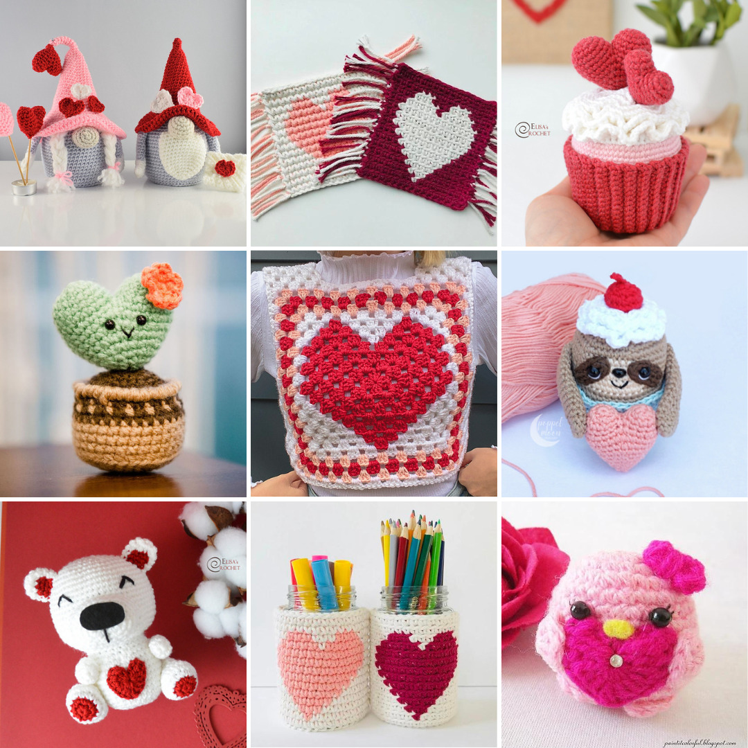 Crochet Patterns Gnome Keychain With Crochet Heart, Crochet Keychain  Amigurumi Pattern, Crochet Valentines Day Pattern, Small Crochet Decor 