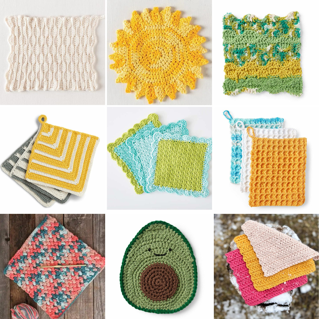 Easy Round Crochet Dishcloth Free Pattern