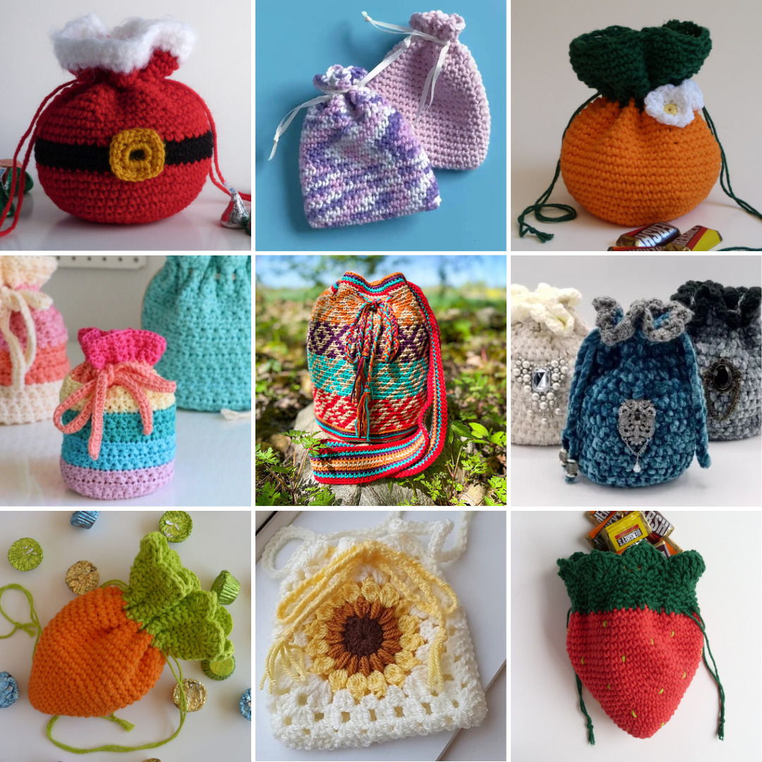 19+ Modern and Cute Crochet Drawstring Free Patterns (easy