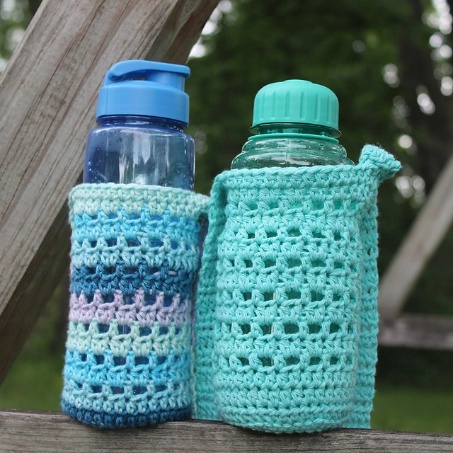 Water Bottle Holder – Free Knitting Pattern – Goddess Crochet