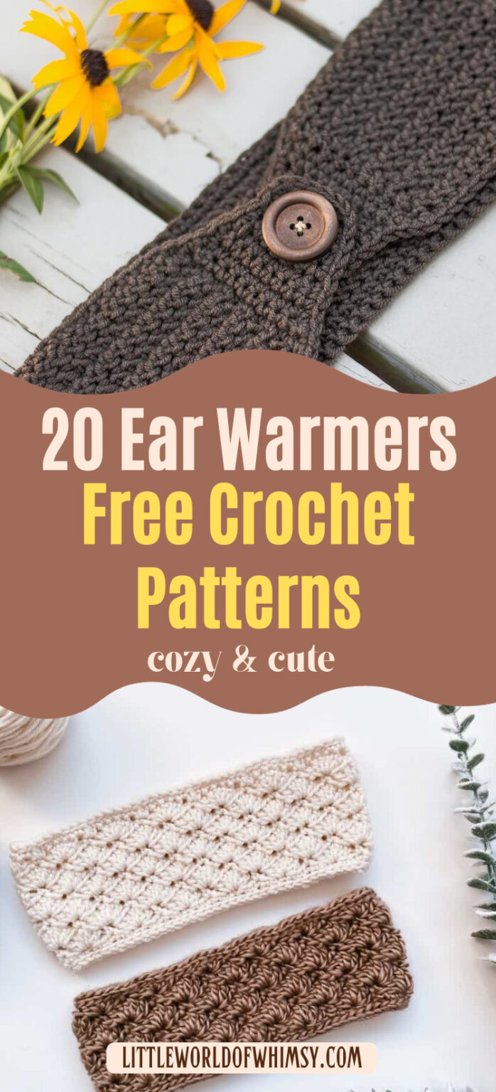 19+ Cozy Free Crochet Ear Warmer/Headband Patterns - Little World of Whimsy