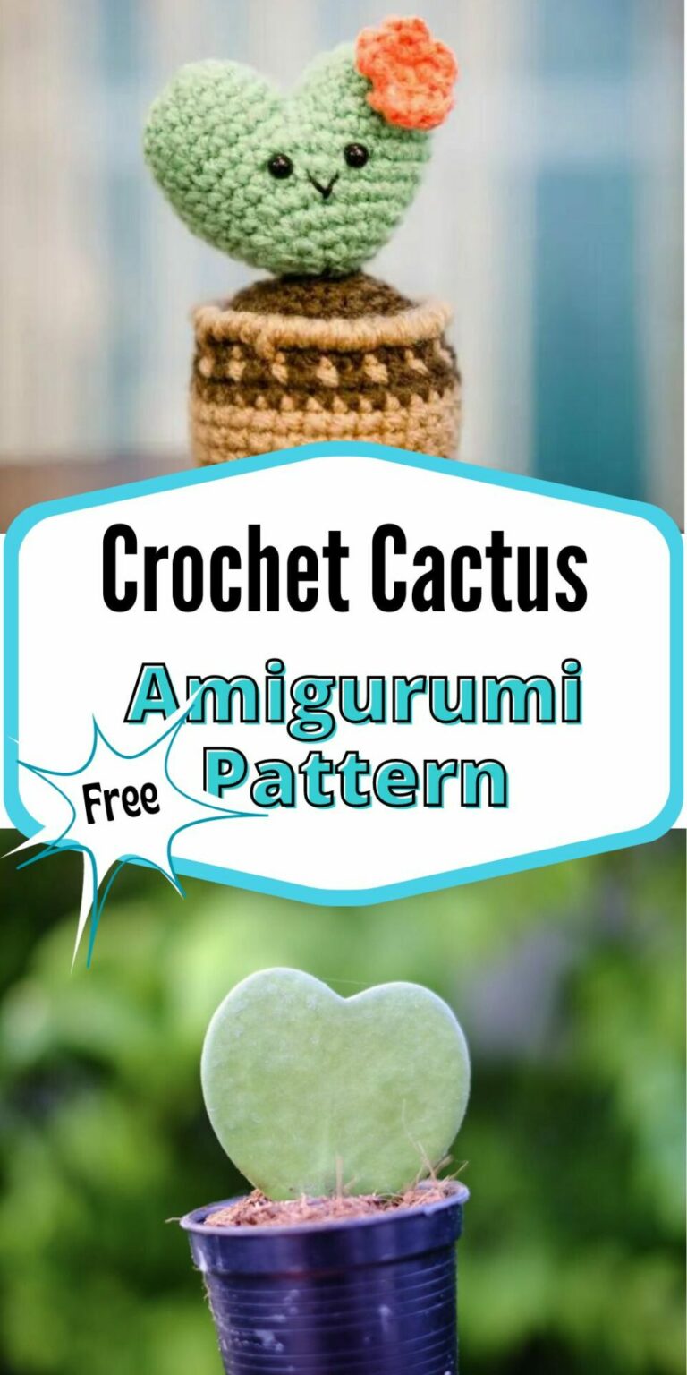Heart Cactus Free Crochet Pattern - Little World of Whimsy